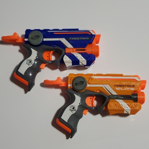 Pair of Nerf N-Strike Elite - Firestrike Blasters - Picture 1 of 12